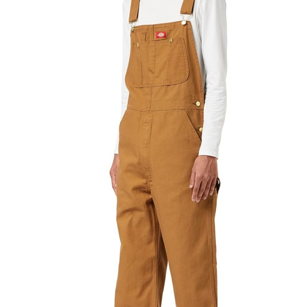 Men's Dickies Duck Brown Canvas Overalls - Picture 7 of 7